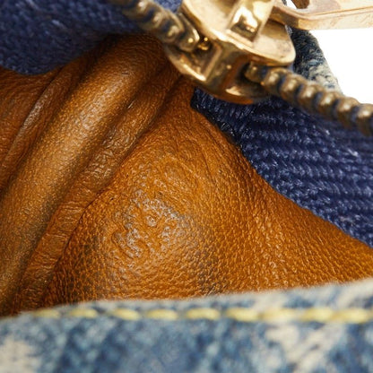 Louis Vuitton Monogram Denim Pochette Cles Key Case Coin Blue Key — view 9