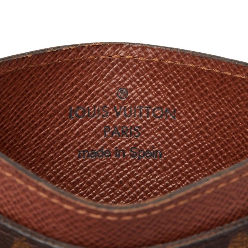 Louis Vuitton Monogram Card Holder Sa Case Brown Leather — view 7