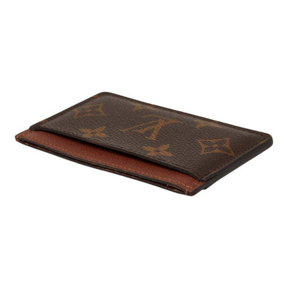 Louis Vuitton Monogram Card Holder Sa Case Brown Leather — view 5