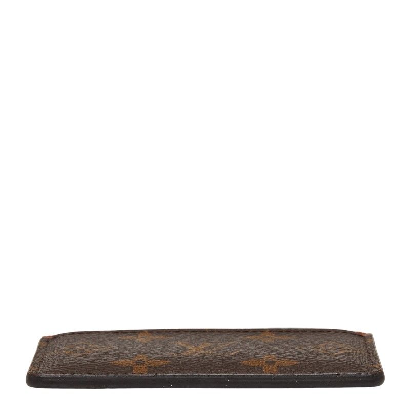 Louis Vuitton Monogram Card Holder Sa Case Brown Leather — view 3