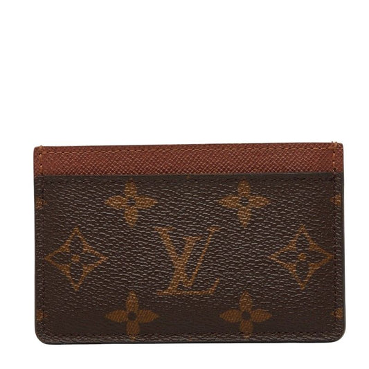 Louis Vuitton Monogram Card Holder Sa Case Brown Leather