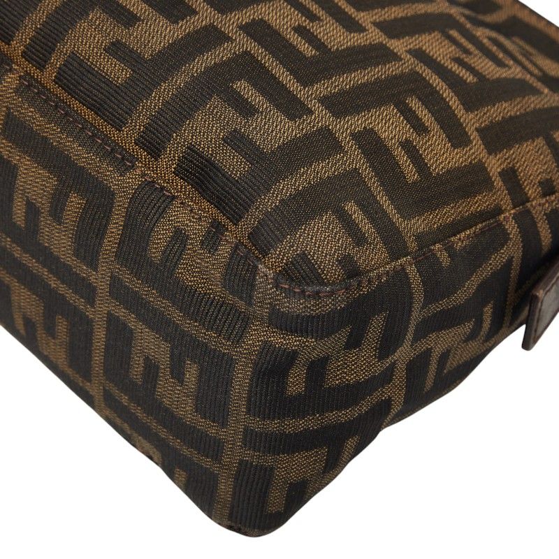 Fendi Zucca Brown Canvas Leather Handbag — view 4