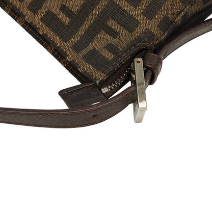 Fendi Zucca Brown Canvas Leather Handbag — view 8