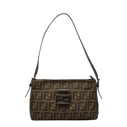 Fendi Zucca Brown Canvas Leather Handbag