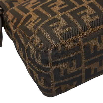 Fendi Zucca Brown Canvas Leather Handbag — view 5