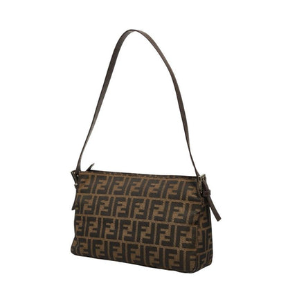 Fendi Zucca Brown Canvas Leather Handbag — view 2