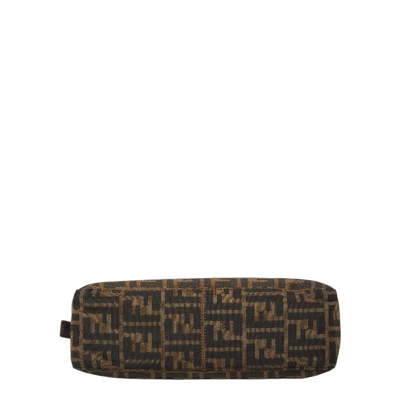 Fendi Zucca Brown Canvas Leather Handbag — view 3