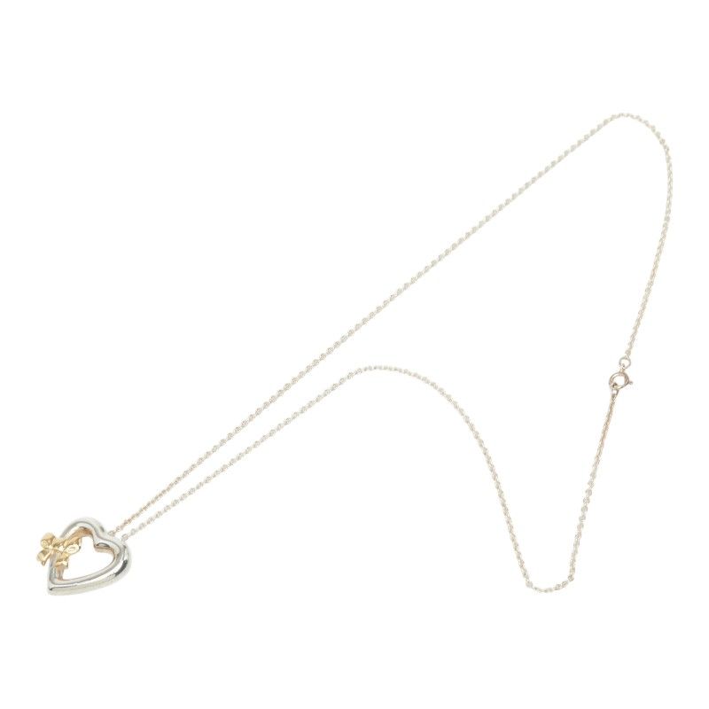 Tiffany & Co Heart Necklace Silver Gold 18k Yellow — view 4