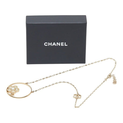 Chanel CC Logo Necklace Gold Plating Pearl — view 7