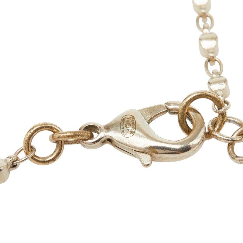 Chanel CC Logo Necklace Gold Plating Pearl — view 5