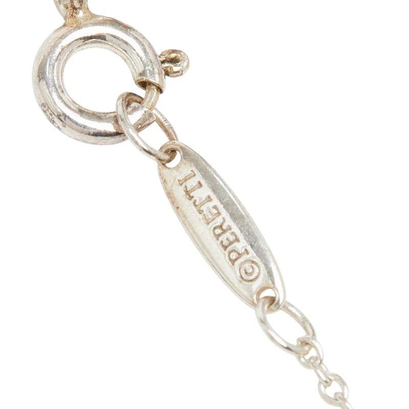 Tiffany & Co lesa Open Heart Pendant Necklace Silver Pink Sa — view 6