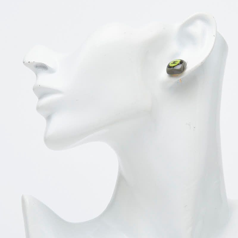 Chanel CC Logo Earrings Gold Multicolor Plating Plastic — view 6
