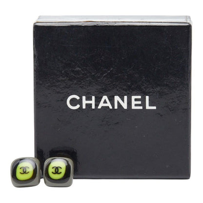 Chanel CC Logo Earrings Gold Multicolor Plating Plastic — view 5