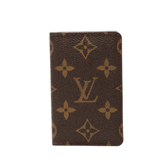 Louis Vuitton Monogram Pochette jito Card Case Brown Leather