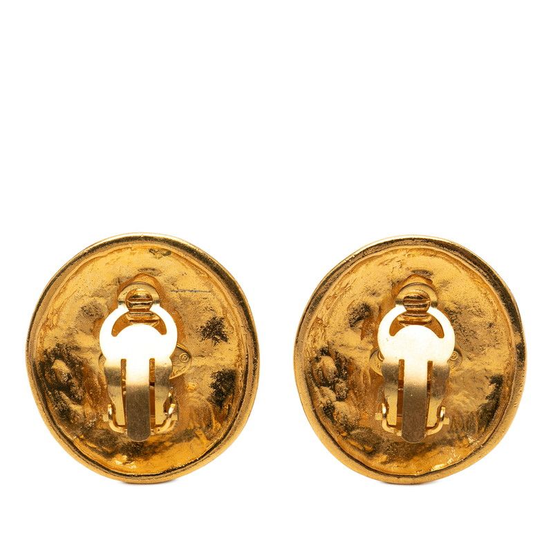 Chanel CC Logo Earrings 93 Vintage Gold Plating — view 2