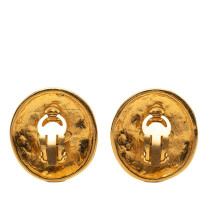 Chanel CC Logo Earrings 93 Vintage Gold Plating — view 2