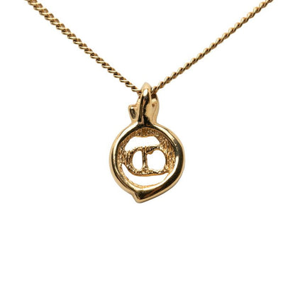 Dior CD Logo Chain Pendant Necklace Gold Plated — view 2
