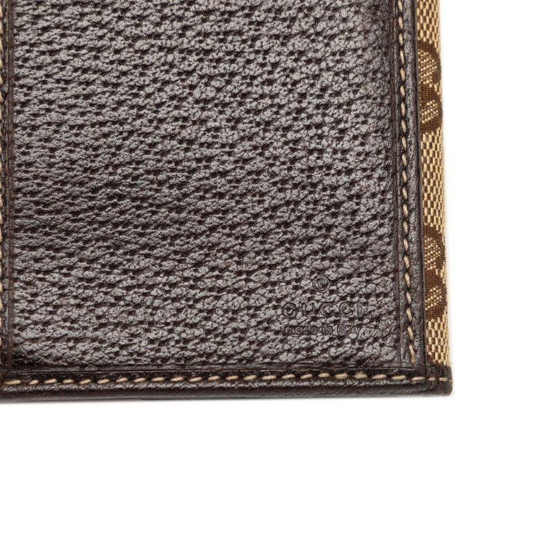 Gucci GG Canvas Sherry Line Trifold Wallet Beige Brown — view 7