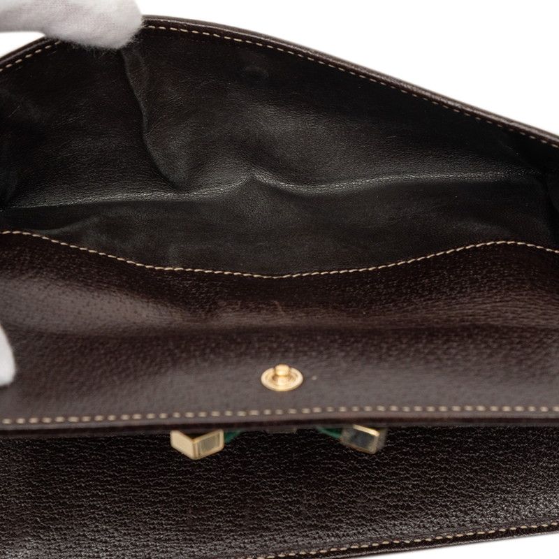Gucci GG Canvas Sherry Line Trifold Wallet Beige Brown — view 5