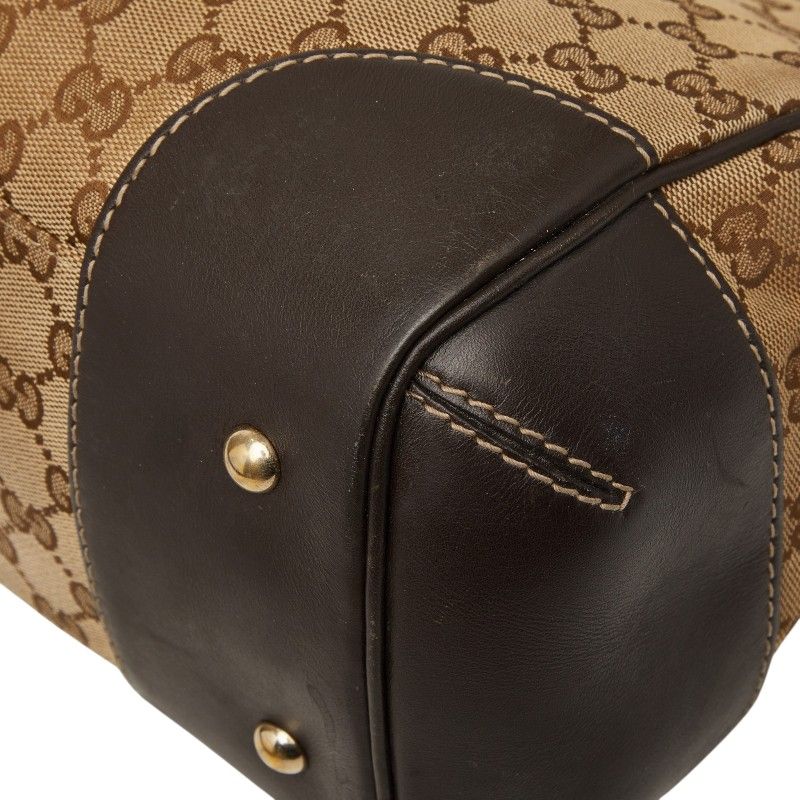Gucci GG Canvas Tote Beige Leather — view 6