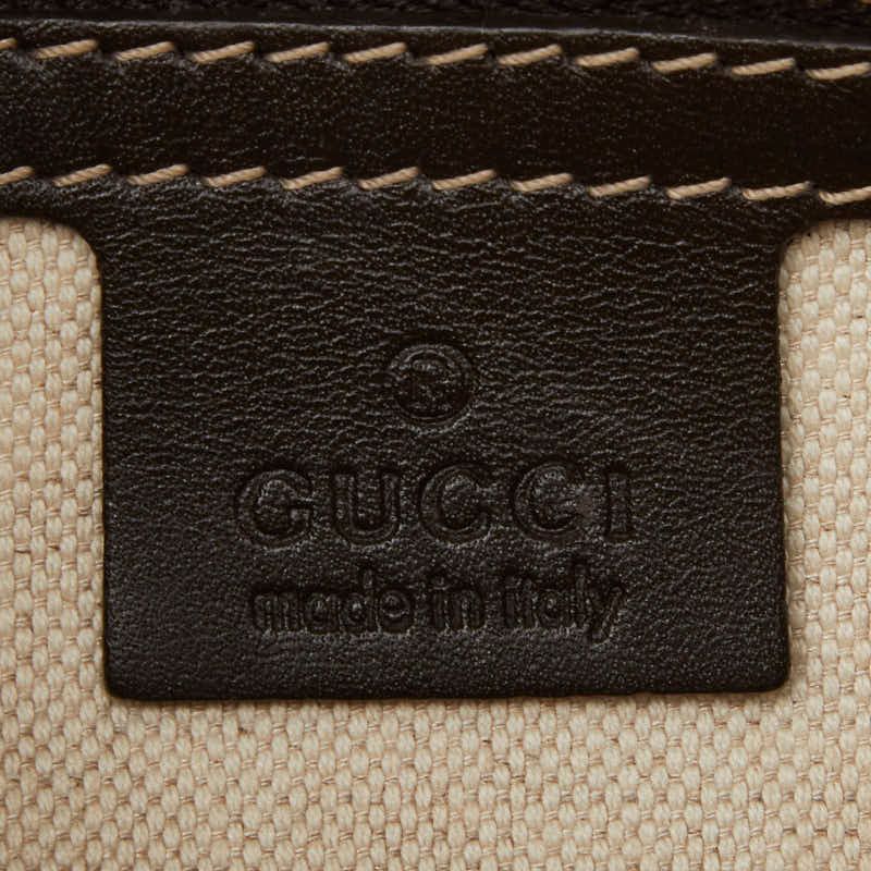 Gucci GG Canvas Tote Beige Leather — view 9