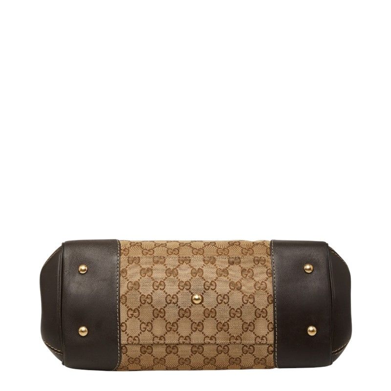 Gucci GG Canvas Tote Beige Leather — view 3