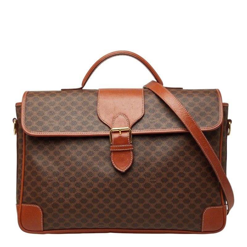 Celine Seri Handbag 2-Way Brown Leather