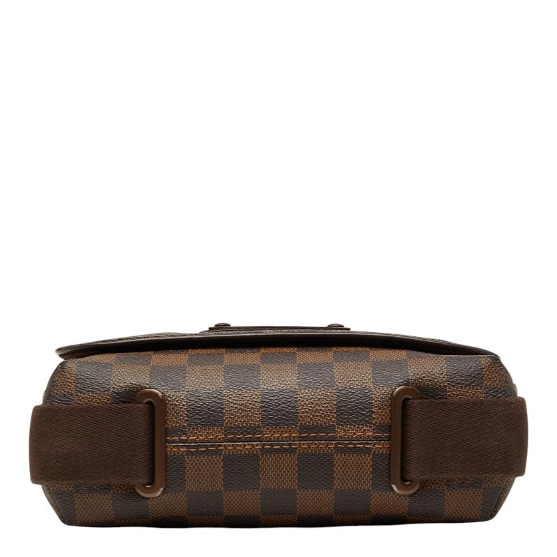 Louis Vuitton Damier PM Shoulder Bag Brown Leather — view 3