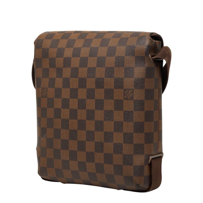 Louis Vuitton Damier PM Shoulder Bag Brown Leather — view 2