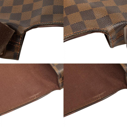 Louis Vuitton Damier PM Shoulder Bag Brown Leather — view 9