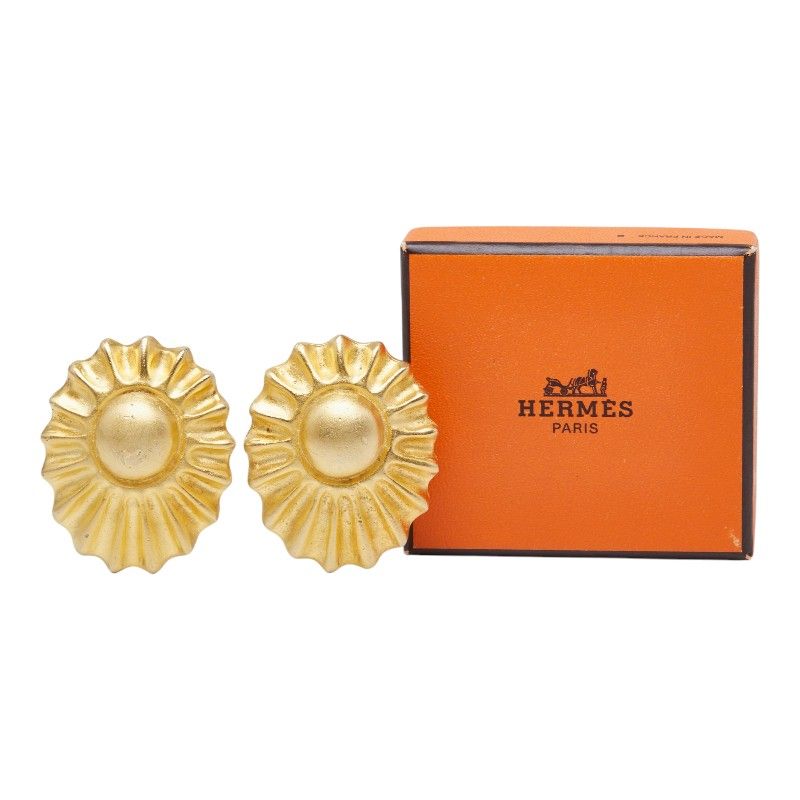 Hermes Earrings Gold Plating — view 4