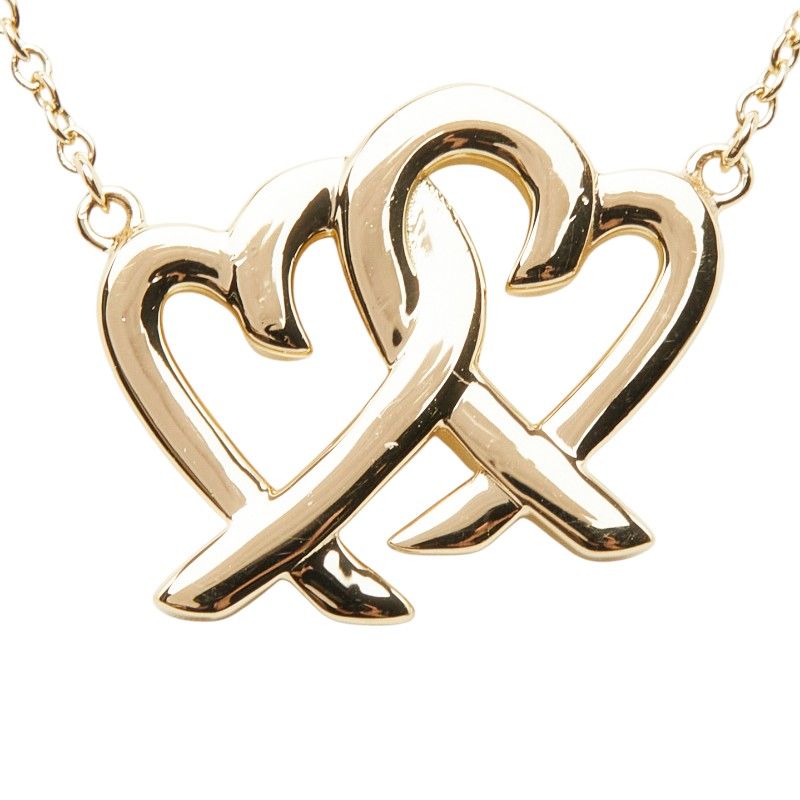 Tiffany & Co Double Loving Heart Necklace 18k Yellow Gold — view 3