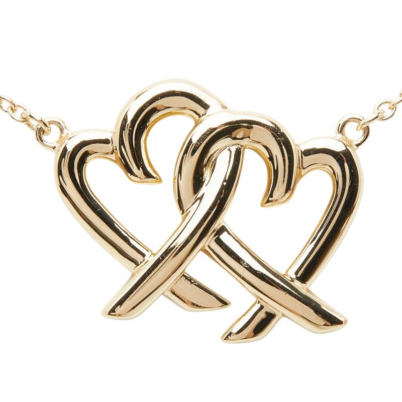 Tiffany & Co Double Loving Heart Necklace 18k Yellow Gold — view 2