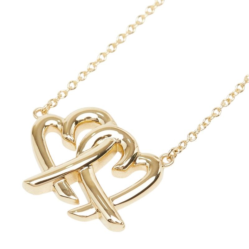 Tiffany & Co Double Loving Heart Necklace 18k Yellow Gold