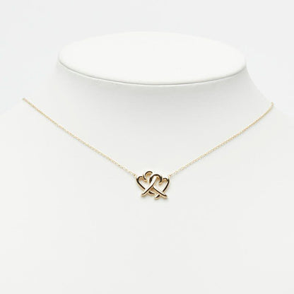 Tiffany & Co Double Loving Heart Necklace 18k Yellow Gold — view 7