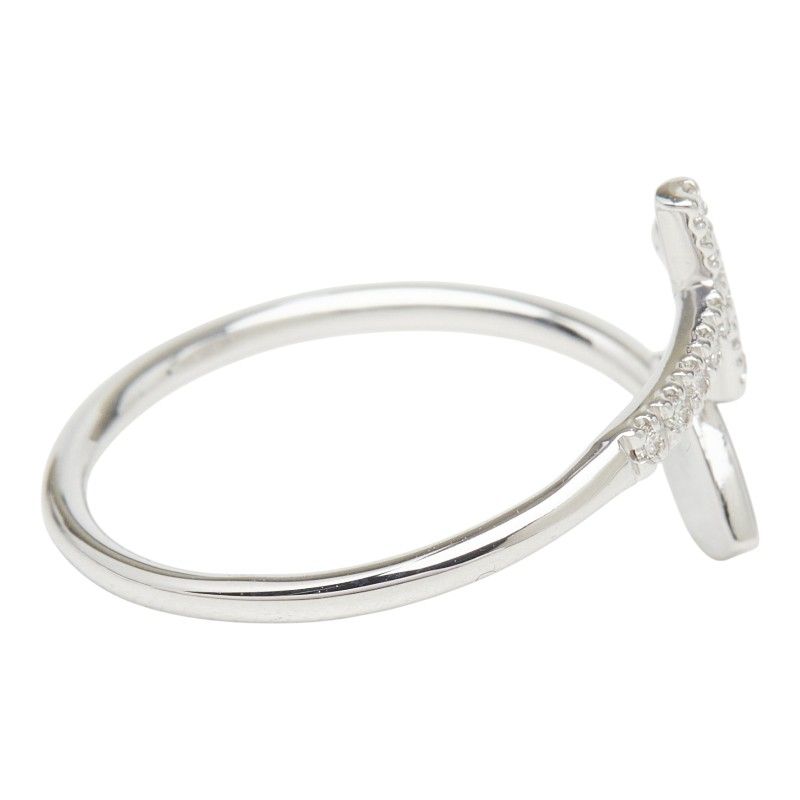 Gucci Cross Motif Heart Ring 18k White Gold — view 4