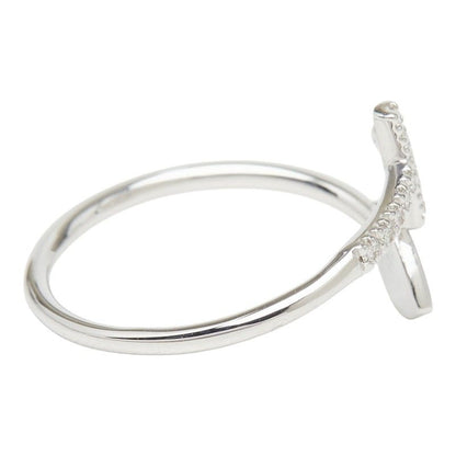 Gucci Cross Motif Heart Ring 18k White Gold — view 4