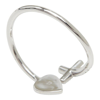 Gucci Cross Motif Heart Ring 18k White Gold — view 5
