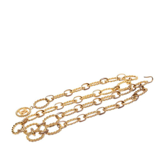 Chanel CC Logo Tsustrike leto Vintage Gold Plating 1 Belt