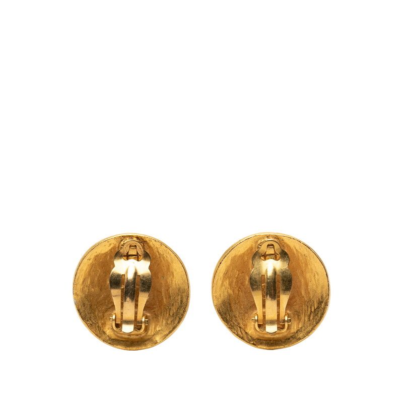 Chanel CC Logo Earrings 96 Vintage Gold Plating — view 2