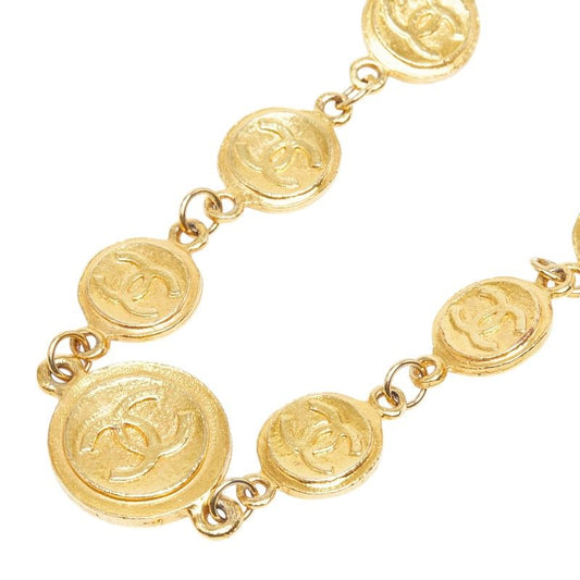 Chanel CC Logo Necklace Gold Plating