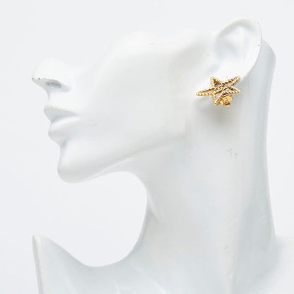 Chanel CC Logo Star Motif Earrings Gold Plating — view 5