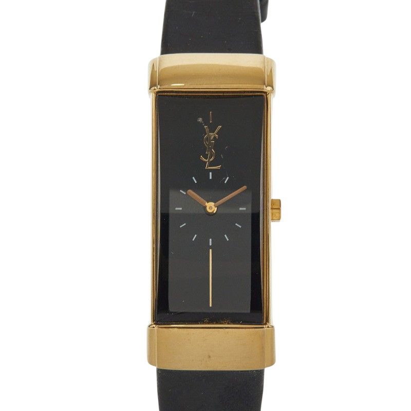 Saint Laurent YSL Logo Watch Leather Plating LadySaint