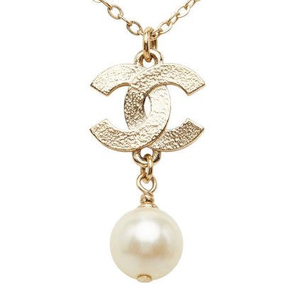 Chanel CC Logo Line Strike Necklace Chien Plating Pearl — view 3