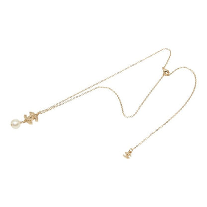 Chanel CC Logo Line Strike Necklace Chien Plating Pearl — view 4
