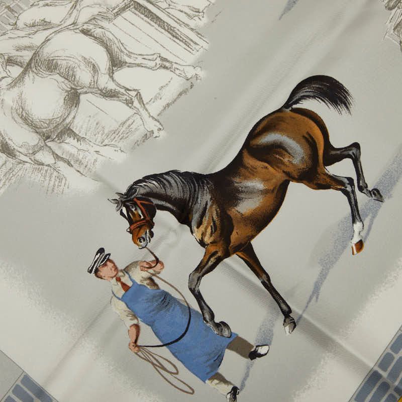 Hermes Carre 90 les Haras Nationaux Scarf toblue Multicolor — view 2