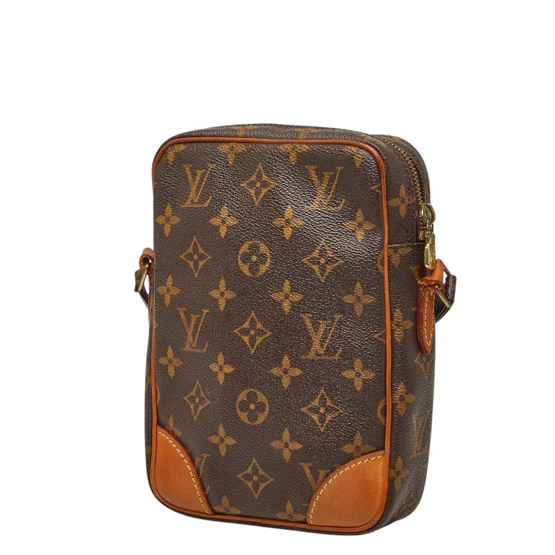 Louis Vuitton Monogram Danube Crossbody Shoulder Bag Brown Leather — view 2