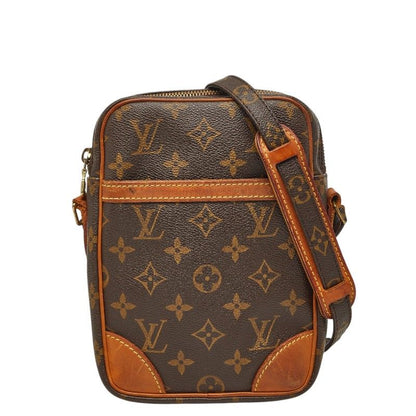 Louis Vuitton Monogram Danube Crossbody Shoulder Bag Brown Leather