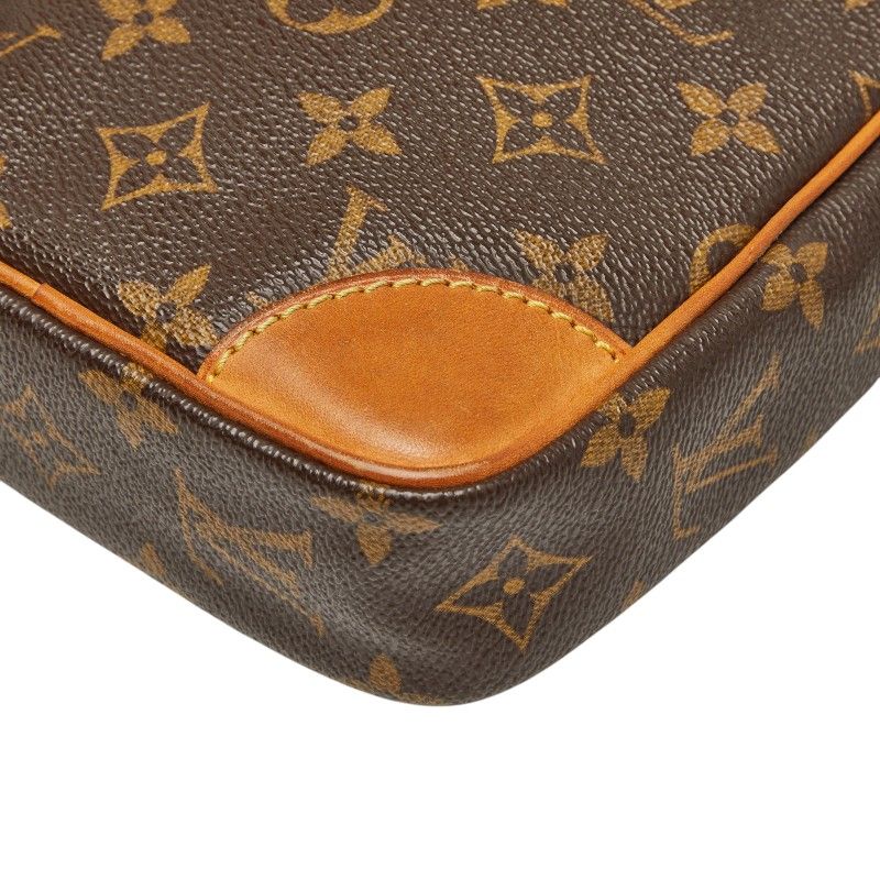 Louis Vuitton Monogram Danube Crossbody Shoulder Bag Brown Leather — view 6