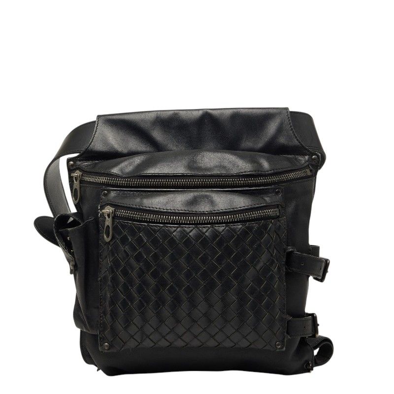 Bottega Veneta Belt Bag strikeba Black Leather